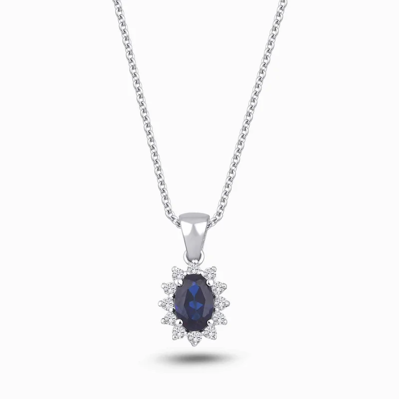 0.67 ct Safir Kolye