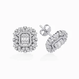 1.12 ct Pırlanta Baget Küpe