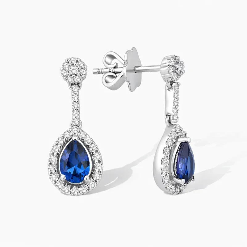 1.39 ct Safir Küpe