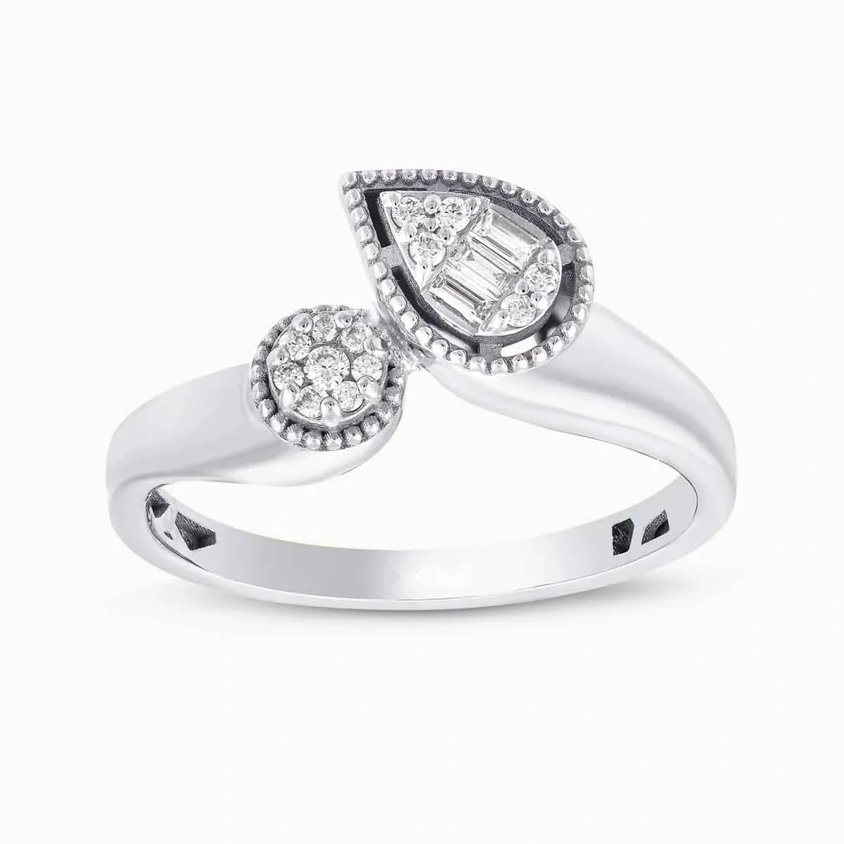 0.14 ct Pırlanta Baget Yüzük