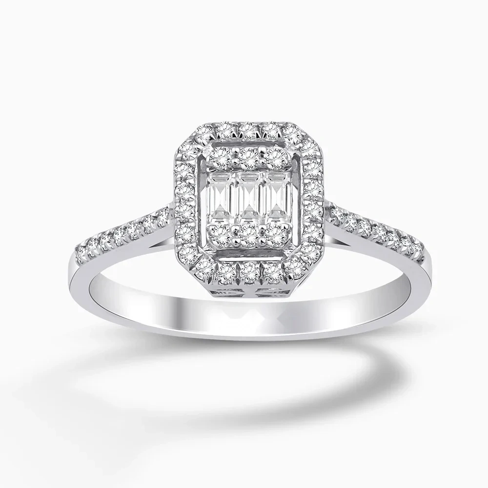 0.33 ct Pırlanta Baget Yüzük