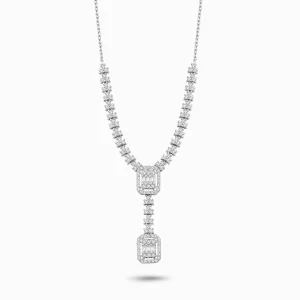 0.85 ct Pırlanta Baget Kolye