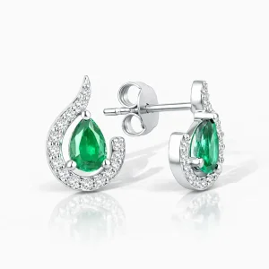 0.87 ct Zümrüt Küpe
