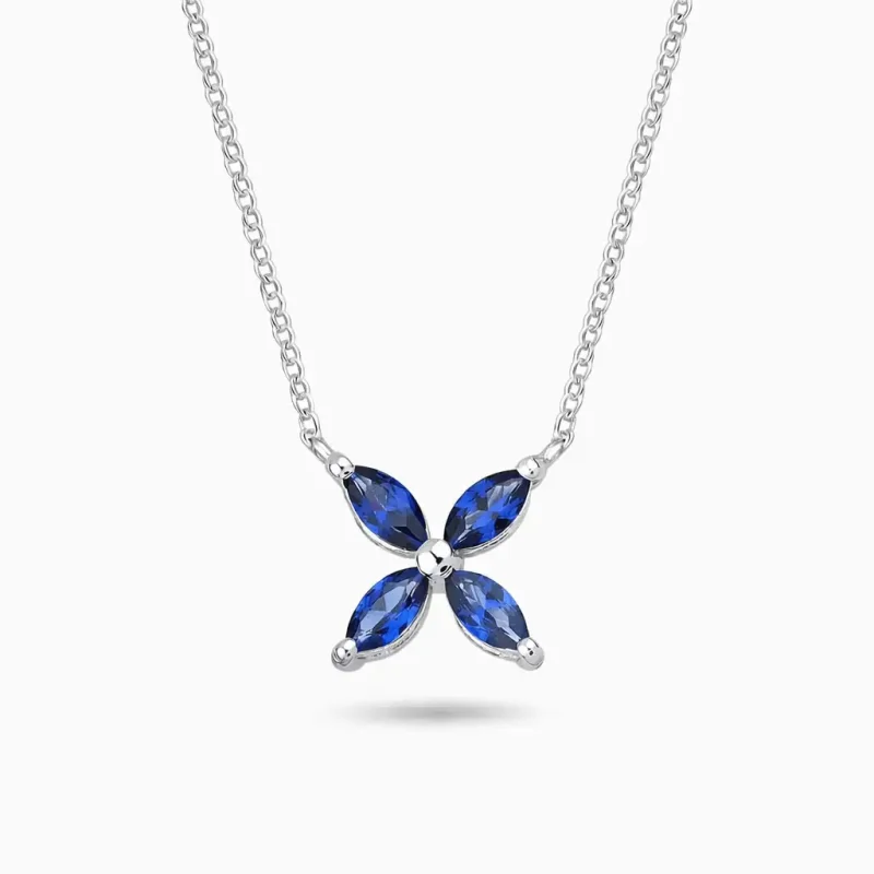0.39 ct Safir Kolye