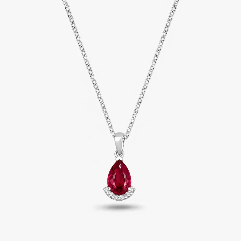 0.85 ct Yakut Kolye