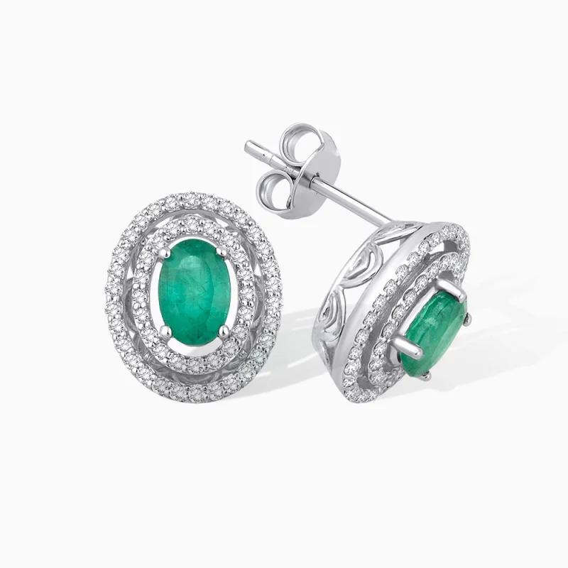 1.24 ct Zümrüt Küpe