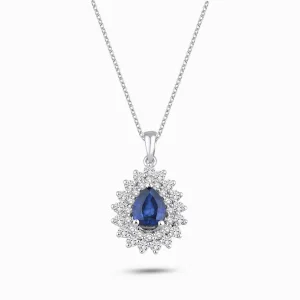 1.19 ct Safir Kolye