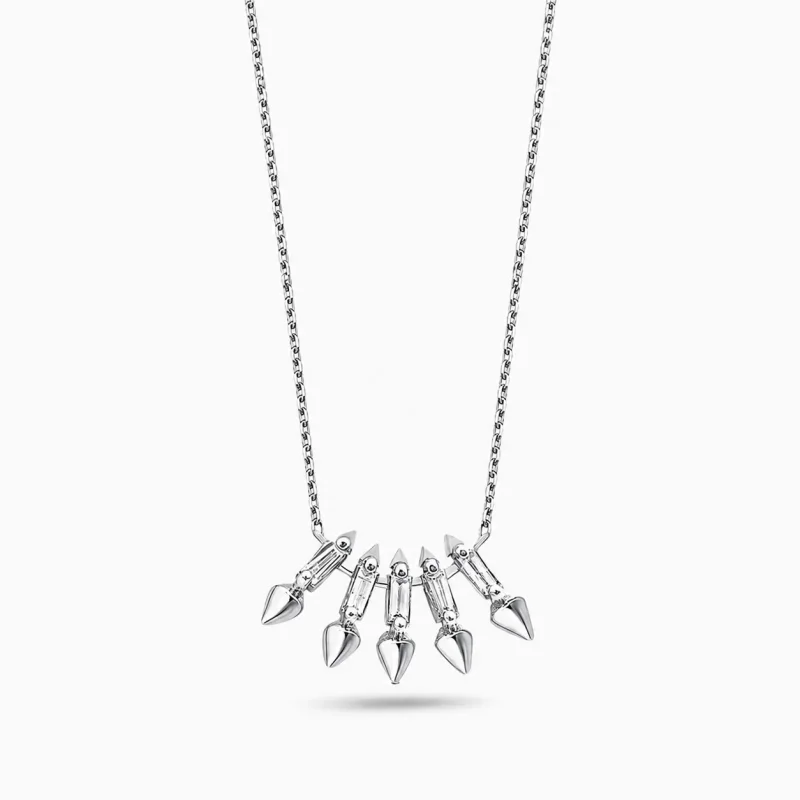0.10 ct Pırlanta Baget Kolye