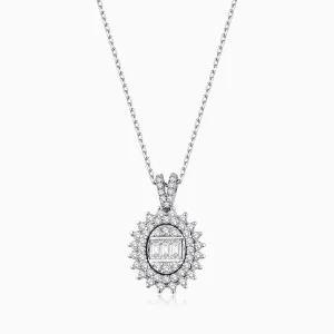 0.73 ct Pırlanta Baget Kolye