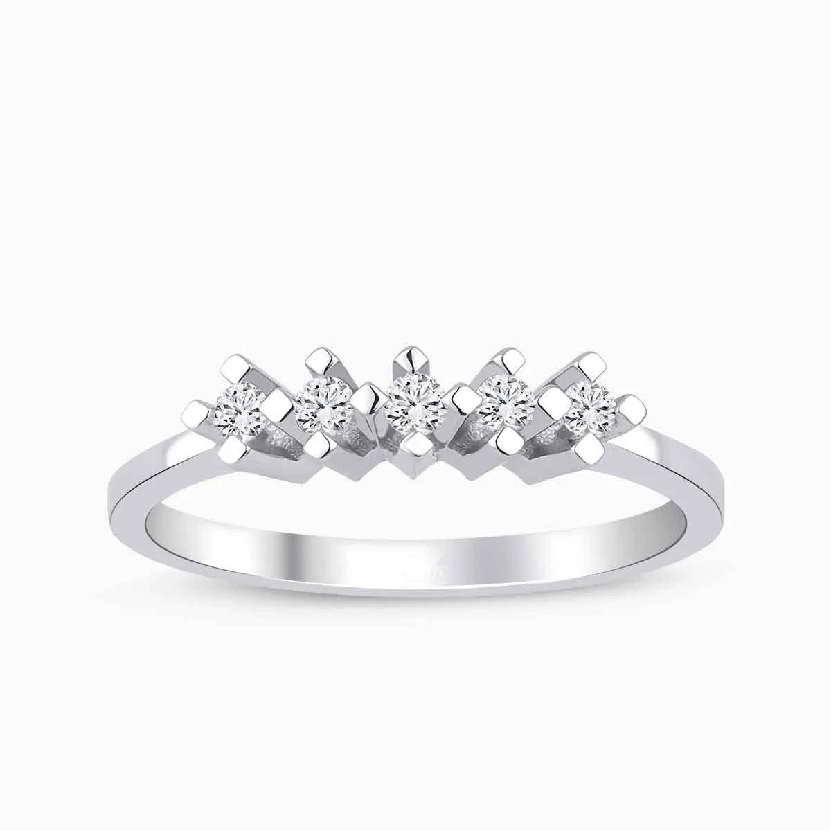 0.10 ct Pırlanta Beştaş Yüzük