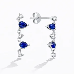 0.89 ct Safir Küpe
