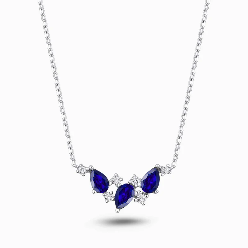 0.82 ct Safir Kolye