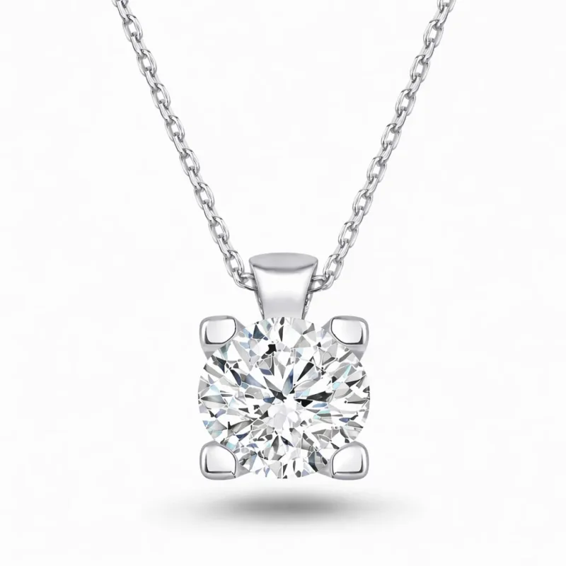 1.00 ct Pırlanta Tektaş Kolye