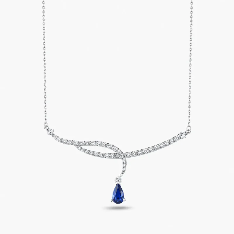 0.79 ct Safir Kolye