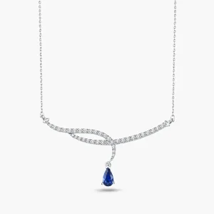 0.79 ct Safir Kolye