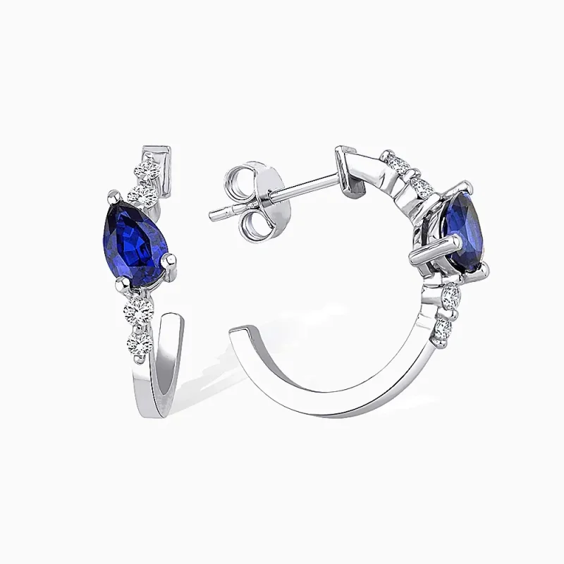 1.03 ct Safir Küpe