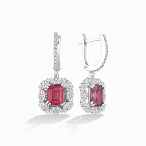 3.69 ct Yakut Küpe