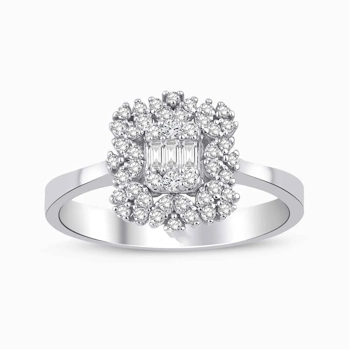 0.28 ct Pırlanta Baget Yüzük