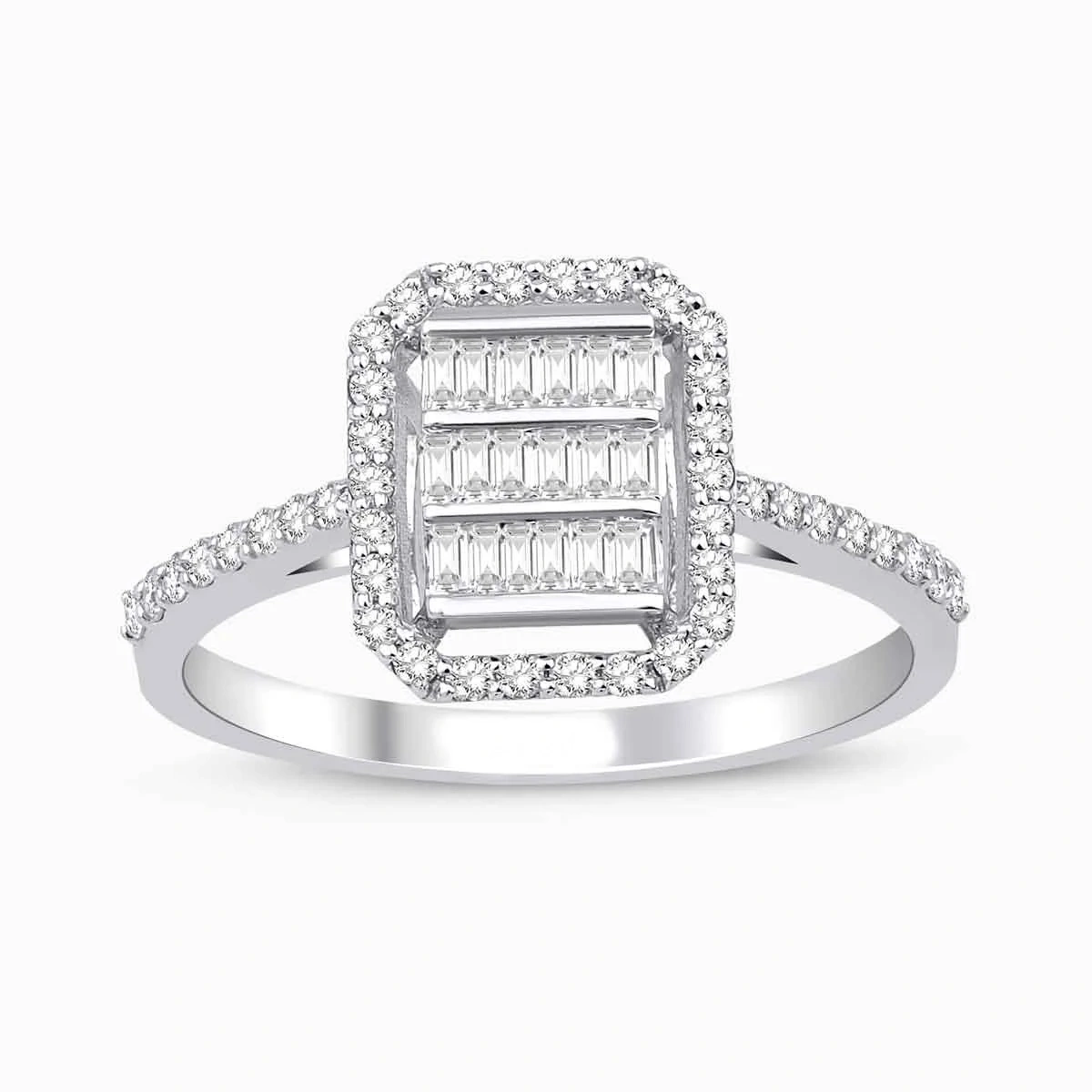 0.35 ct Pırlanta Baget Yüzük