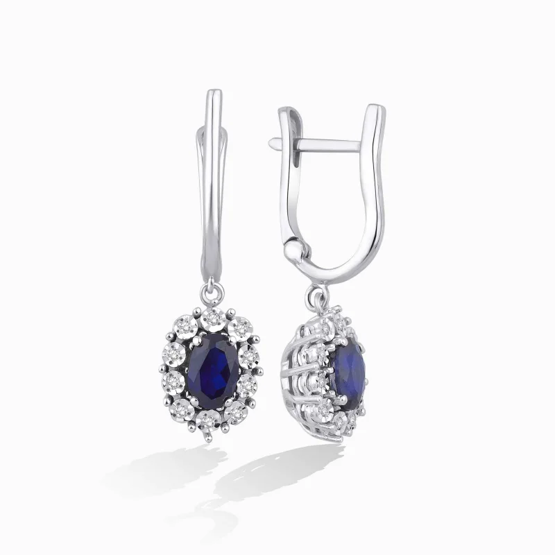 1.19 ct Safir Küpe
