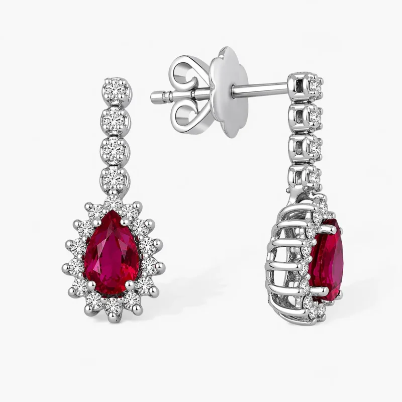 1.31 ct Yakut Küpe