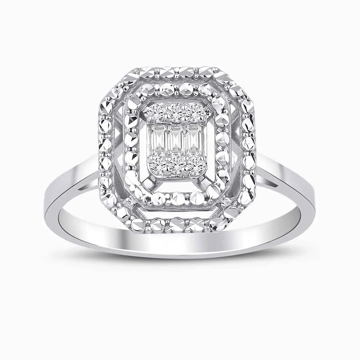 0.10 ct Pırlanta Baget Yüzük