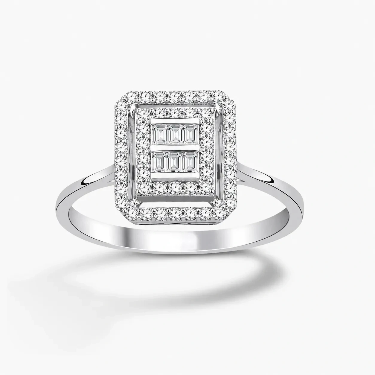 0.26 ct Pırlanta Baget Yüzük