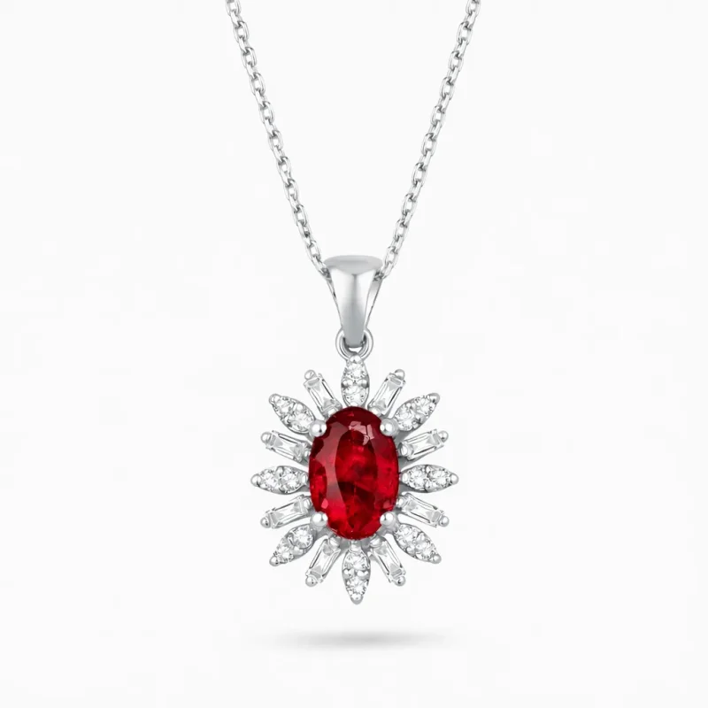 0.64 ct Yakut Kolye
