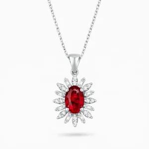 0.64 ct Yakut Kolye
