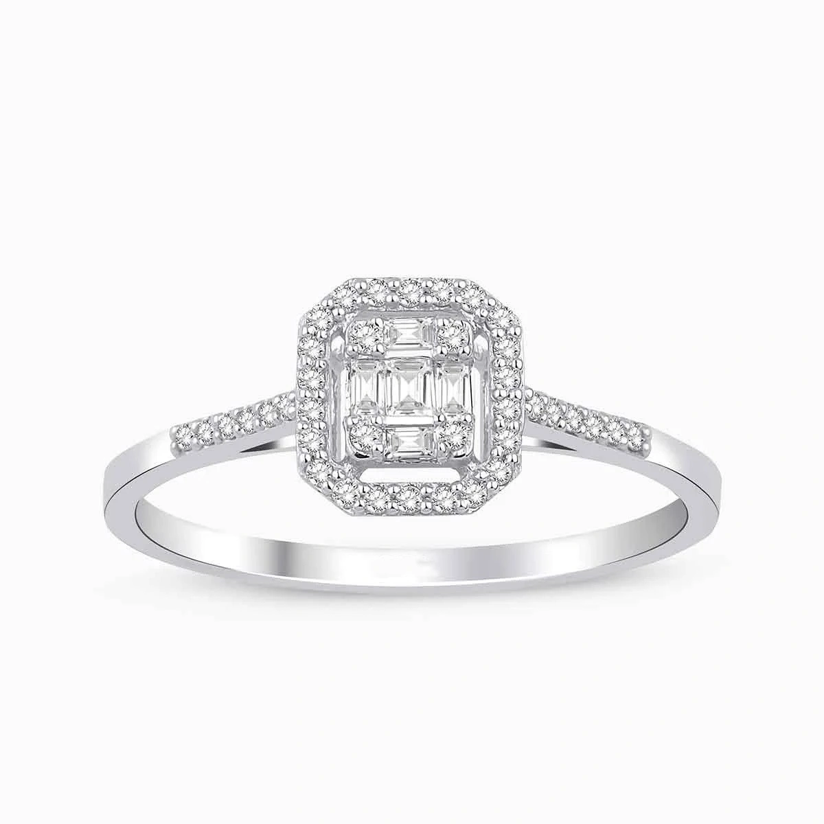 0.17 ct Pırlanta Baget Yüzük