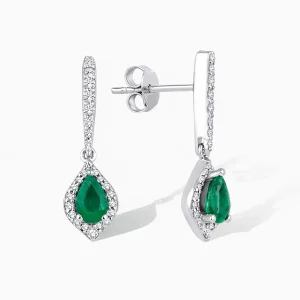 1.02 ct Zümrüt Küpe