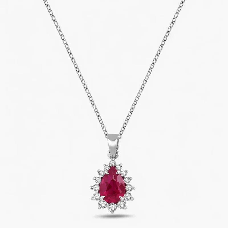 0.70 ct Yakut Kolye
