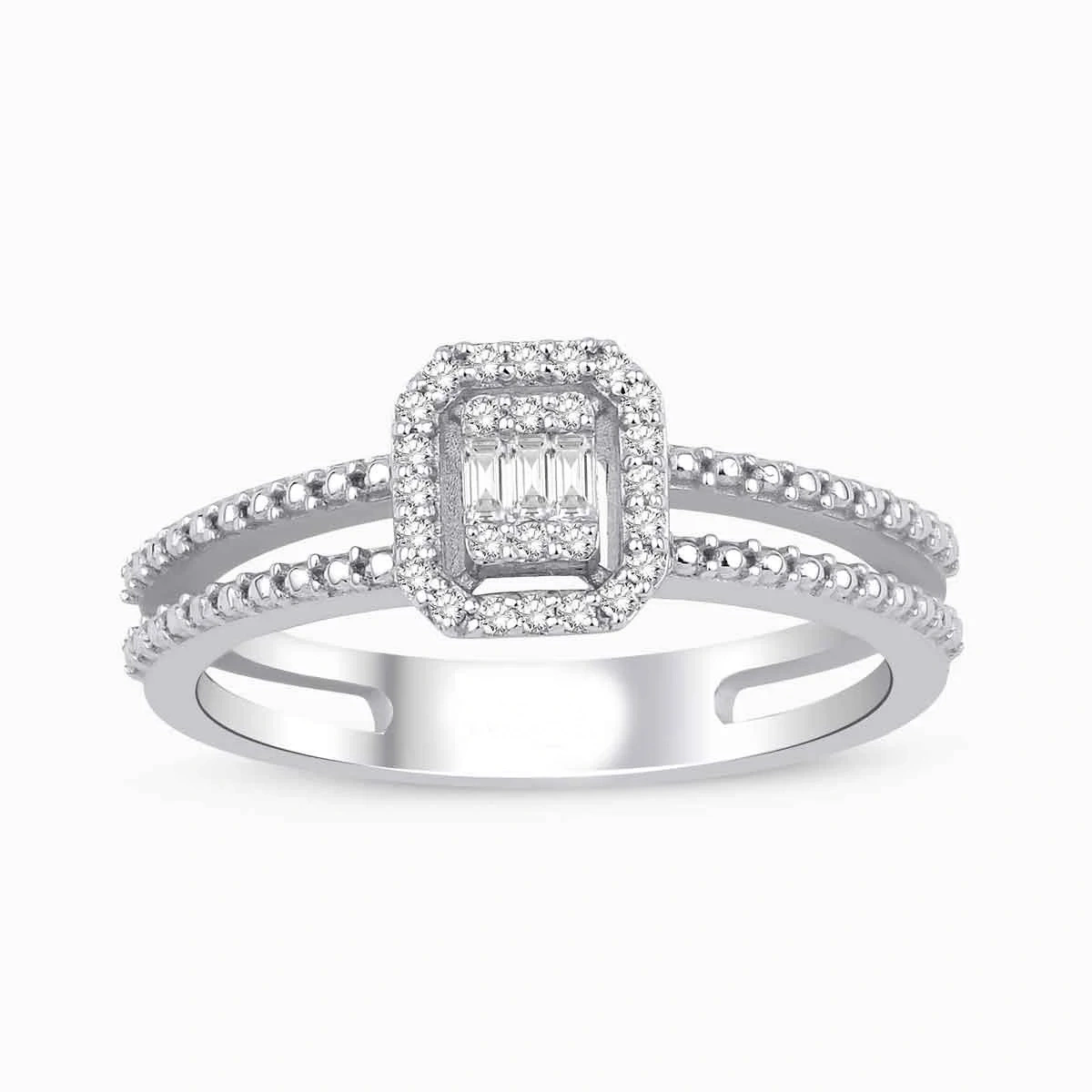0.13 ct Pırlanta Baget Yüzük