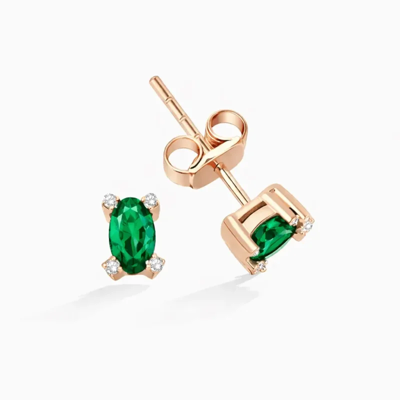 0.44 ct Zümrüt Küpe