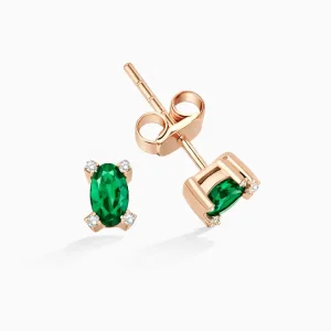 0.44 ct Zümrüt Küpe