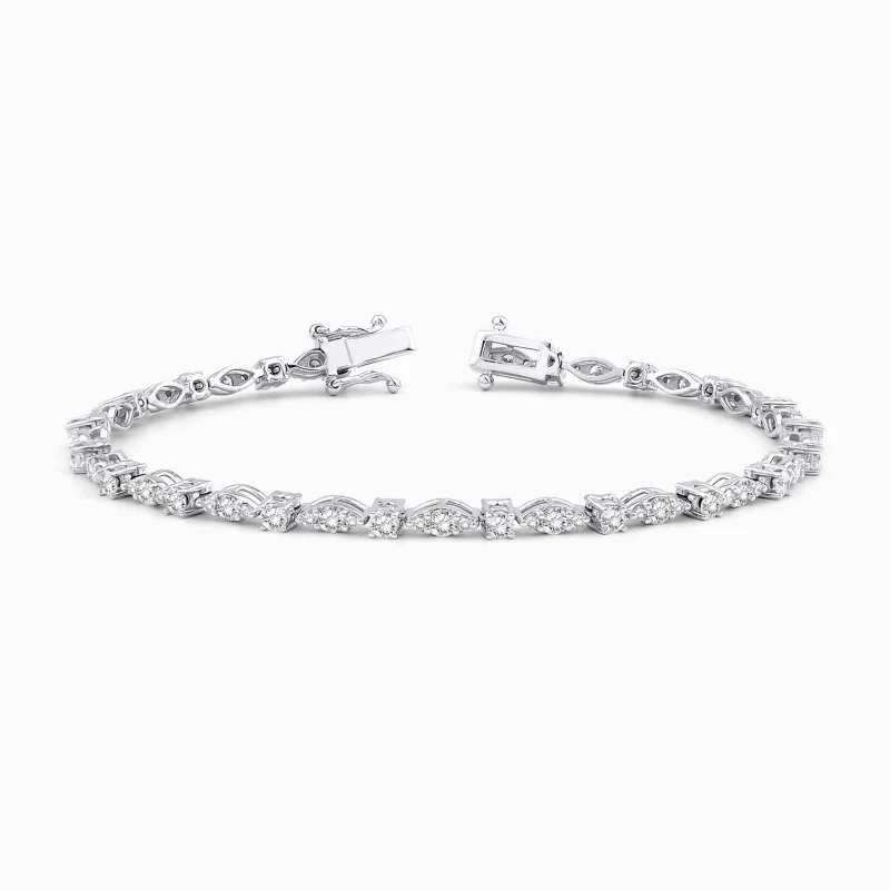 2.72 ct Pırlanta Su Yolu Bileklik
