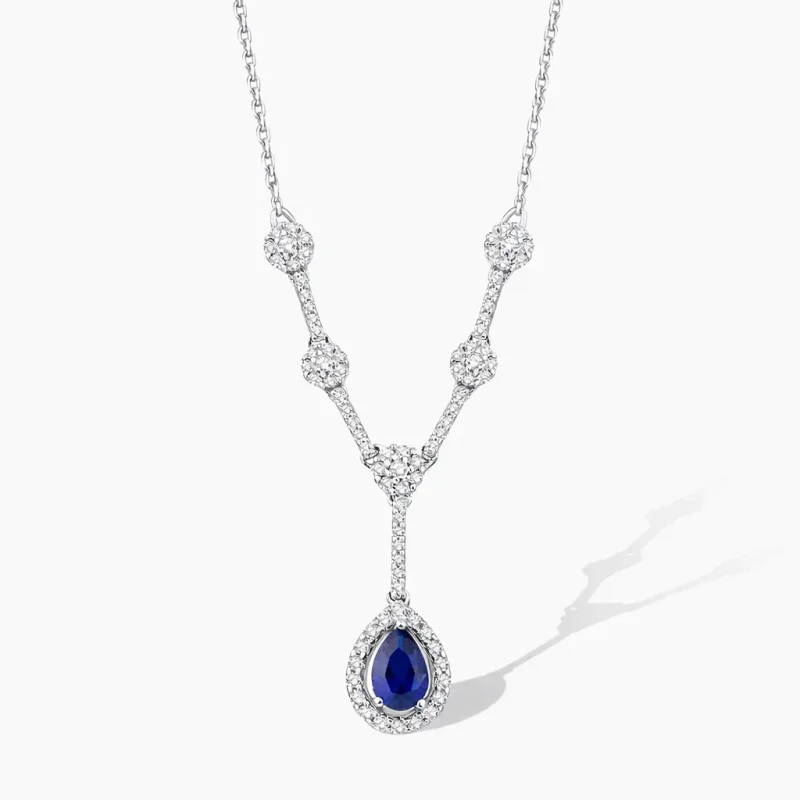 0.99 ct Safir Kolye