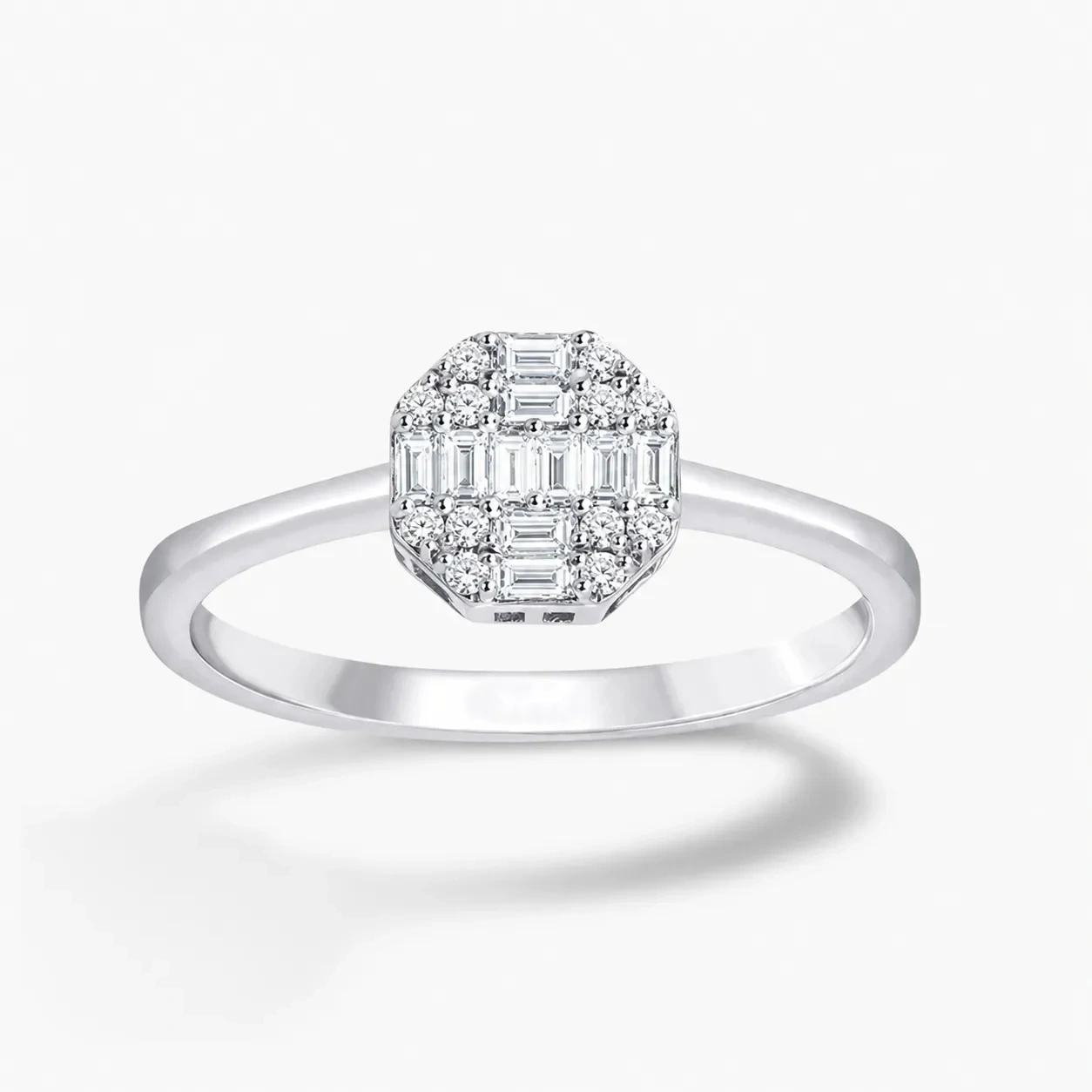0.24 ct Pırlanta Baget Yüzük