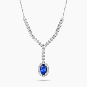 1.40 ct Safir Kolye