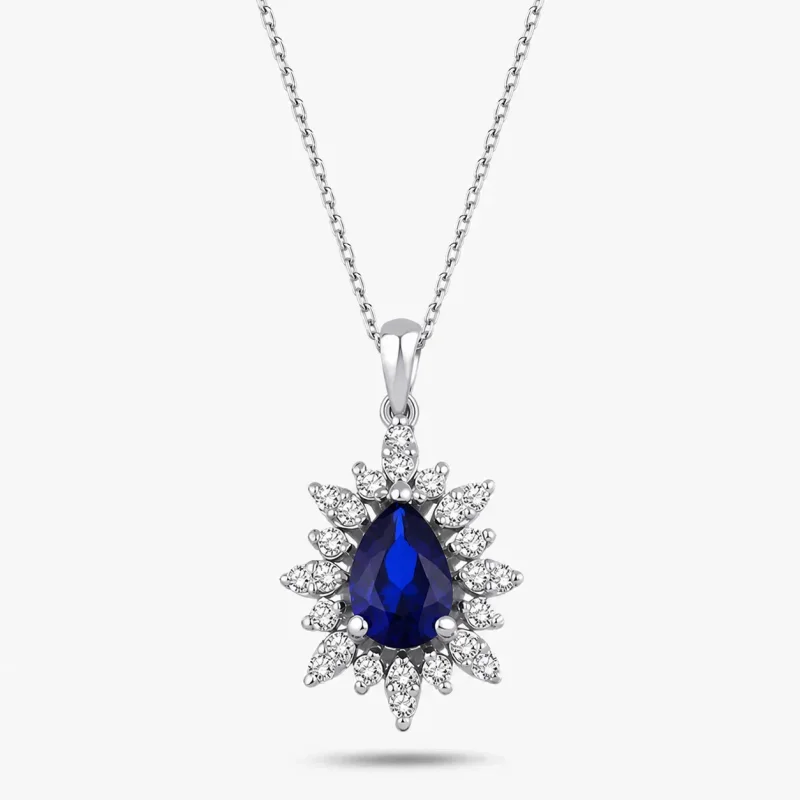 1.07 ct Safir Kolye