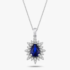 1.07 ct Safir Kolye