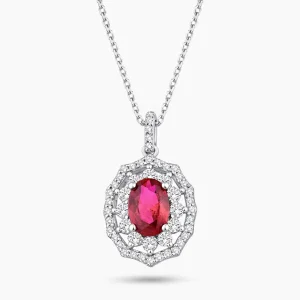 1.25 ct Yakut Kolye
