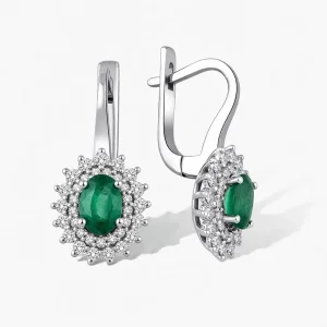 1.52 ct Zümrüt Küpe