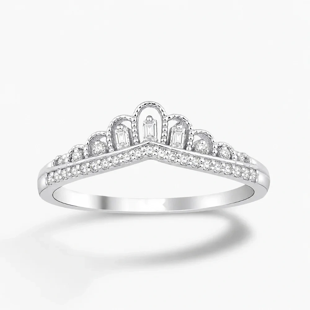 0.15 ct Pırlanta Baget Yüzük