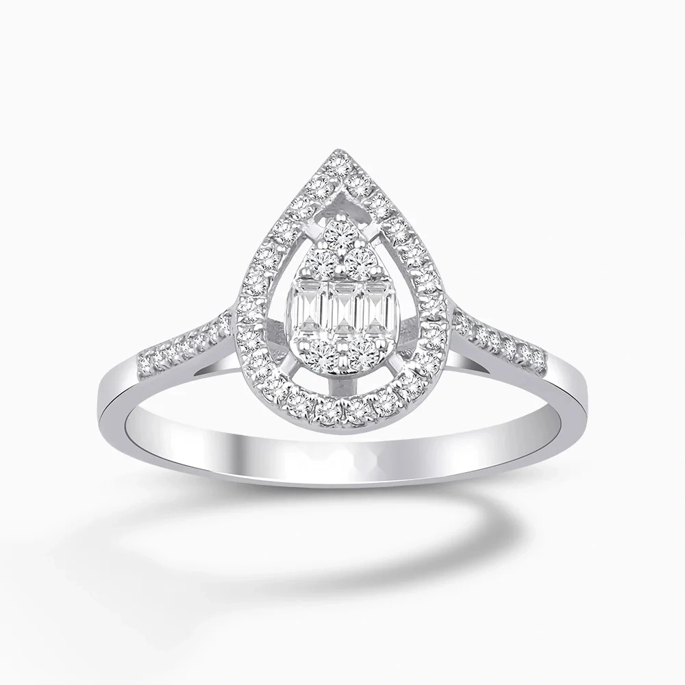 0.32 ct Pırlanta Baget Yüzük