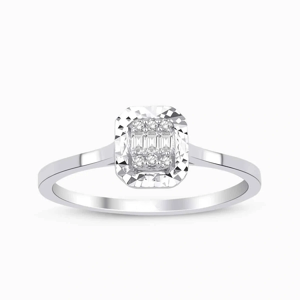 0.10 ct Pırlanta Baget Yüzük