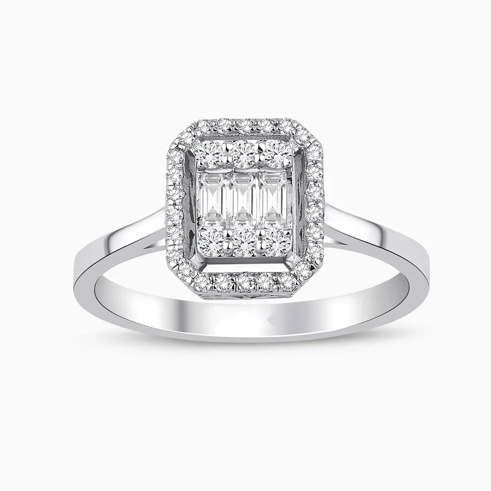 0.32 ct Pırlanta Baget Yüzük