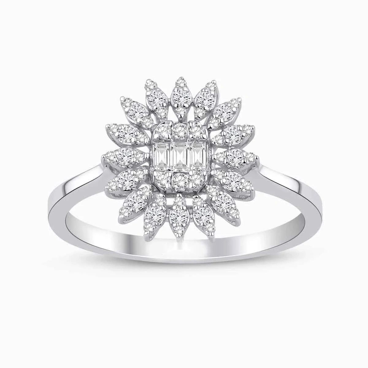 0.35 ct Pırlanta Baget Yüzük