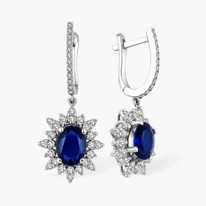 3.65 ct Safir Küpe