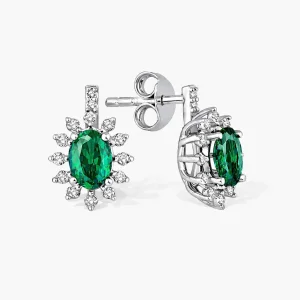 0.81 ct Zümrüt Küpe